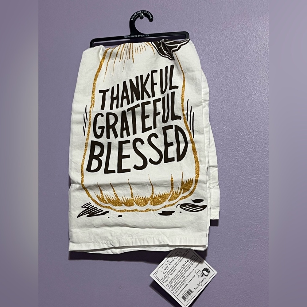 Primitives by Kathy White and Gold Kitchen Towel